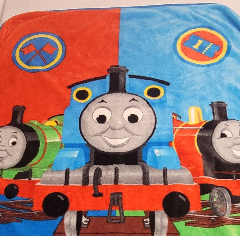 Vintage Thomas & Friends  James Percy Fleece Baby Blanket 43 x 30